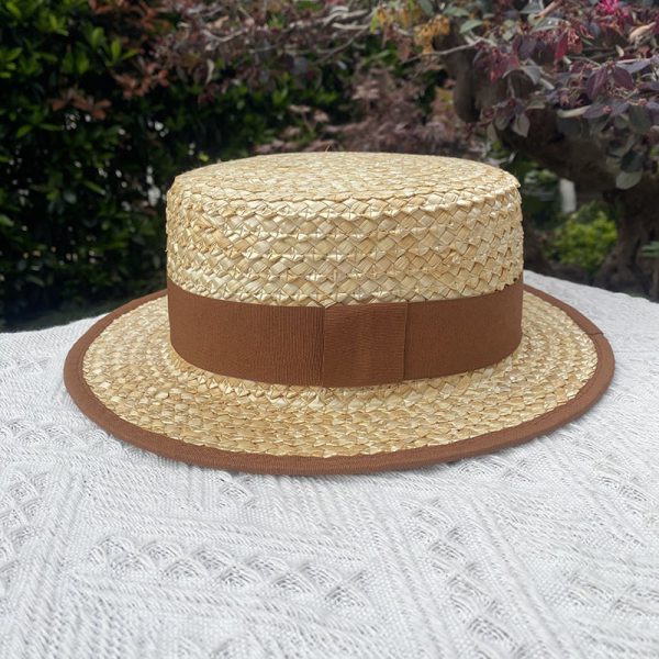 2024 new wholesale design summer custom women panama fedora straw hat Real grass straw top womens straw hat other hats & caps - Image 2