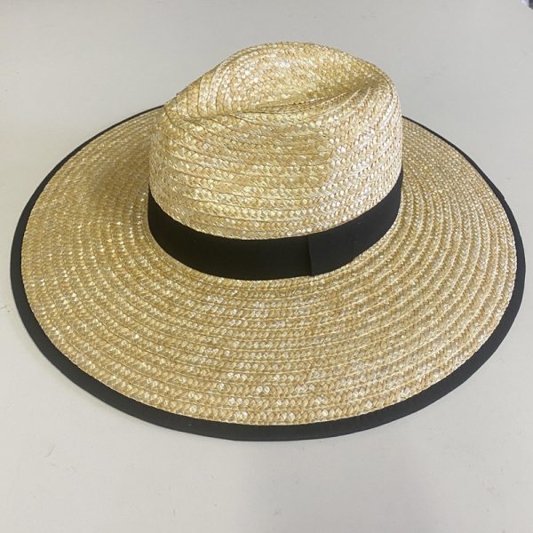 2024 new wholesale design summer custom women panama fedora straw hat Real grass nature straw cowboy hats - Image 3