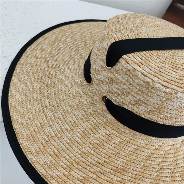 2024 new wholesale design summer custom women panama fedora straw hat Real grass nature straw cowboy hats - Image 6