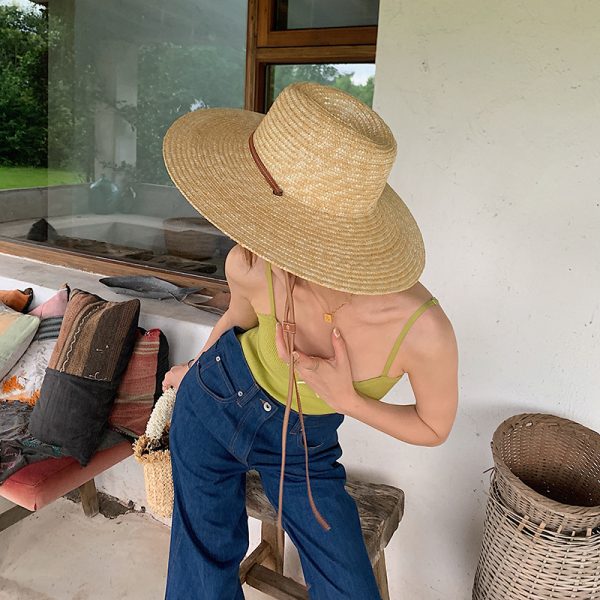 2024 new  women panama fedora straw hat Real grass Nature straw cap other womens panama hat for women cap hat - Image 3
