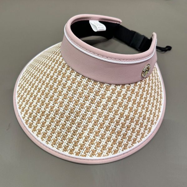 2024 Wholesale Fashion Women Foldable  Beach Visor Hat summer beach sun visor empty top sun hat sun visor hat - Image 5