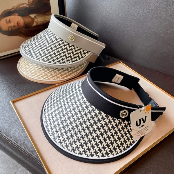 Wholesale Fashion Women Foldable beach hats women summer beach sun visor empty top sun hat sun visor hat - Image 4