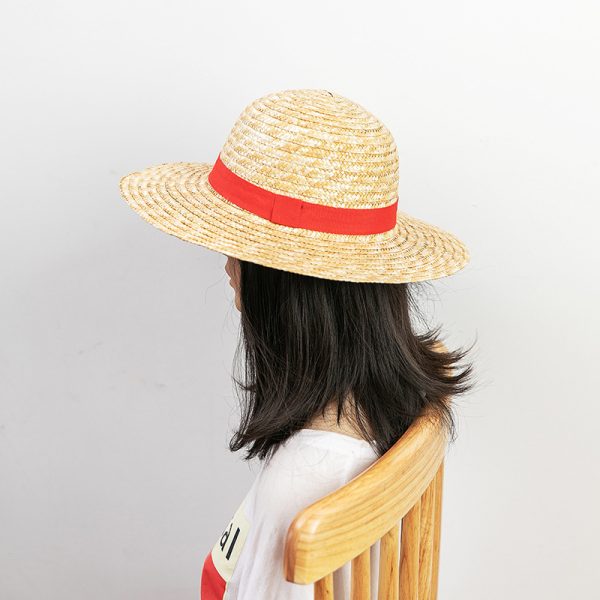 2024 new wholesale paper luffy  straw hats high quality summer hat wide brim straw caps straw caps for men