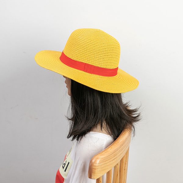 2024 new wholesale paper luffy  straw hats high quality summer hat wide brim straw caps straw caps for men - Image 3