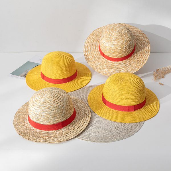 2024 new wholesale paper luffy  straw hats high quality summer hat wide brim straw caps straw caps for men - Image 4