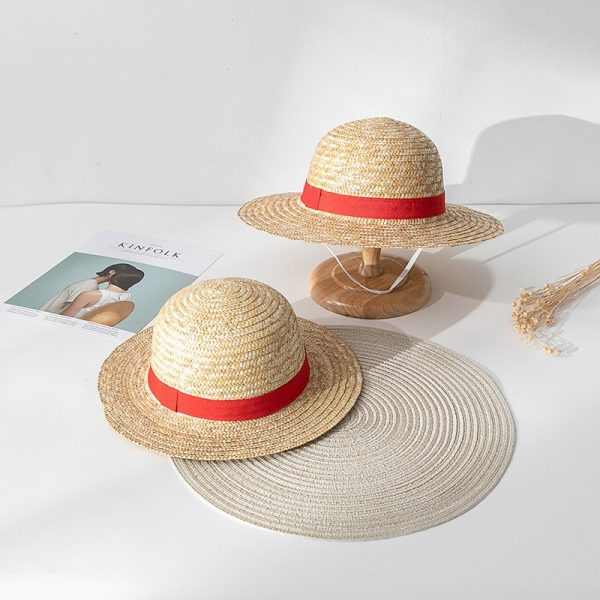 2024 new wholesale paper luffy  straw hats high quality summer hat wide brim straw caps straw caps for men - Image 5