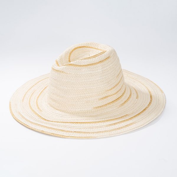 2024 wholesale colors straw hats summer sun visor women fashion straw hats beach paper straw hats - Image 2