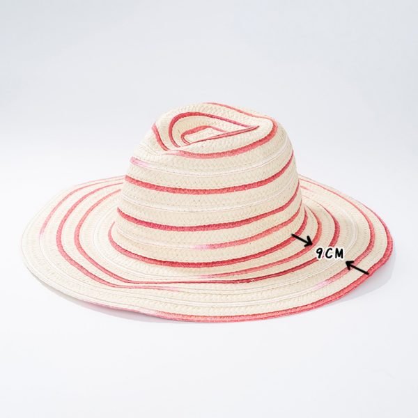 2024 wholesale colors straw hats summer sun visor women fashion straw hats beach paper straw hats - Image 3