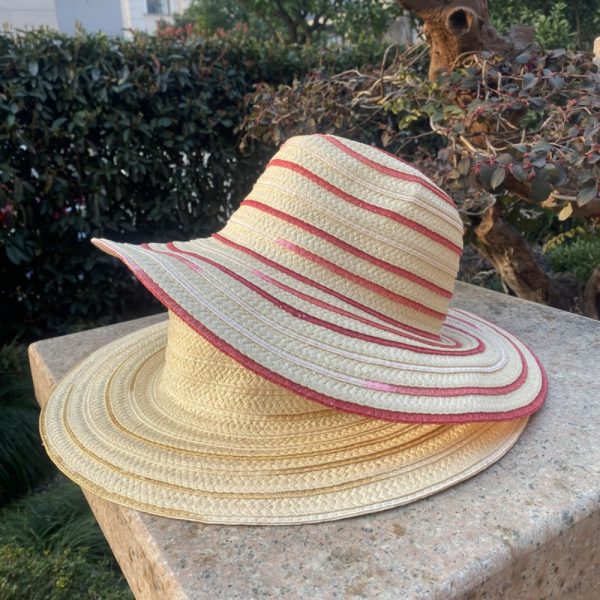 2024 wholesale colors straw hats summer sun visor women fashion straw hats beach paper straw hats - Image 4