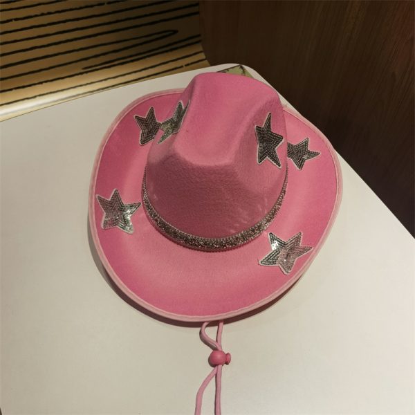 2024 new wholesale Y2K style cowboy hats candy color cowboy hats sun rope hats camp caps hip hip caps - Image 2