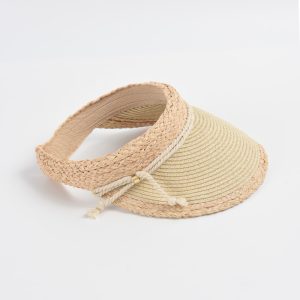 2024 Wholesale Fashion Women sun visor straw hats summer beach paper straw caps high quality straw hats