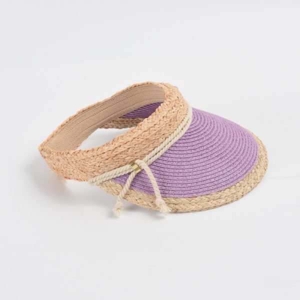 2024 Wholesale Fashion Women sun visor straw hats summer beach paper straw caps high quality straw hats - Image 3