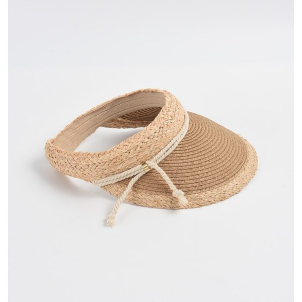 2024 Wholesale Fashion Women sun visor straw hats summer beach paper straw caps high quality straw hats - Image 4