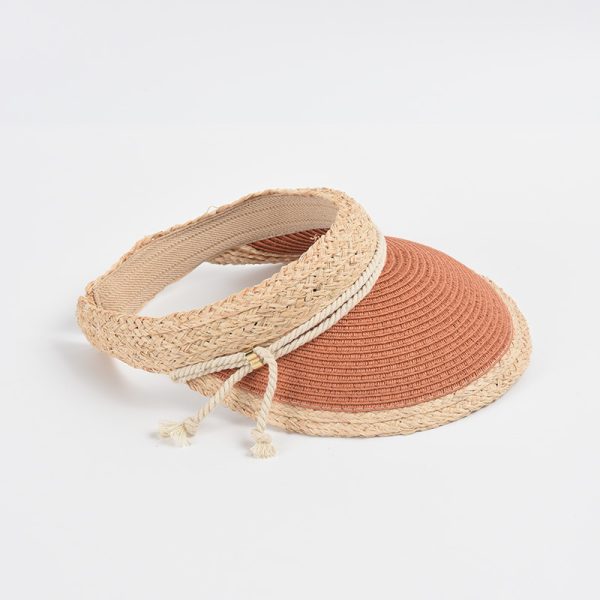 2024 Wholesale Fashion Women sun visor straw hats summer beach paper straw caps high quality straw hats - Image 5
