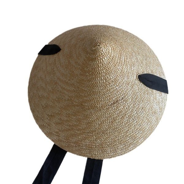 2024 wholesale wheat straw hat custom high quality summer straw caps beach sun visor hat protection straw hats - Image 2