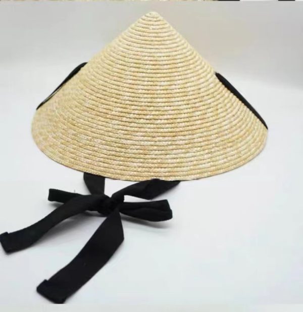 2024 wholesale wheat straw hat custom high quality summer straw caps beach sun visor hat protection straw hats - Image 4