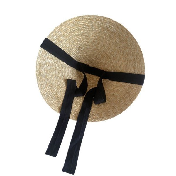 2024 wholesale wheat straw hat custom high quality summer straw caps beach sun visor hat protection straw hats - Image 5