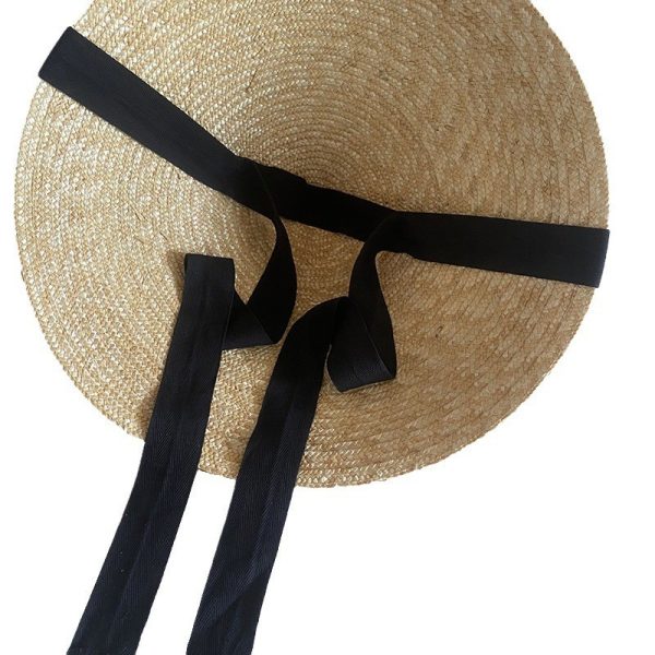2024 wholesale wheat straw hat custom high quality summer straw caps beach sun visor hat protection straw hats - Image 6