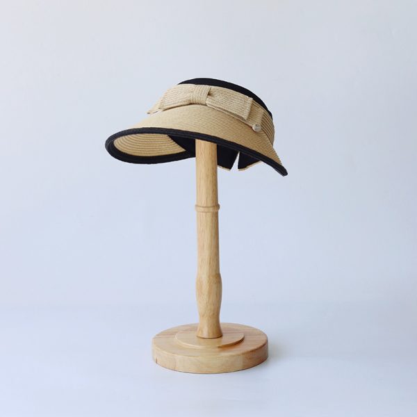 Wholesale 2024 sun visor straw hats paper straw hats school women straw caps summer high quality caps - Image 4