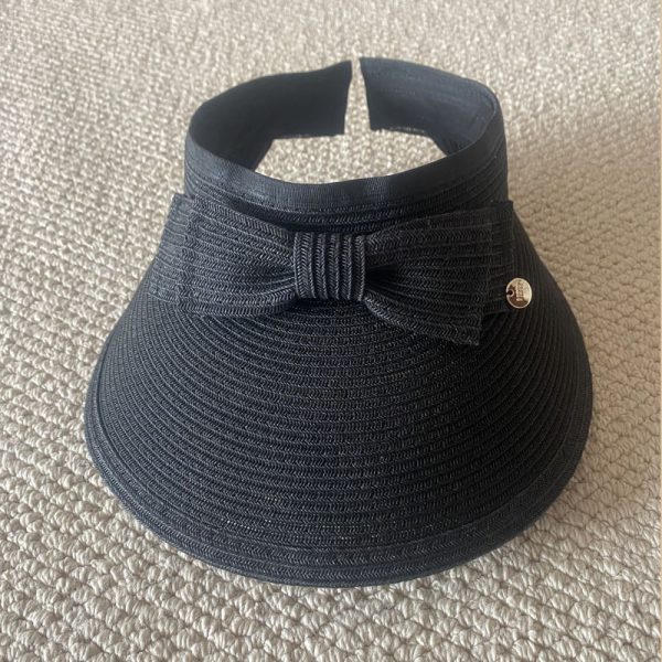 Wholesale 2024 sun visor straw hats paper straw hats school women straw caps summer high quality caps - Image 6