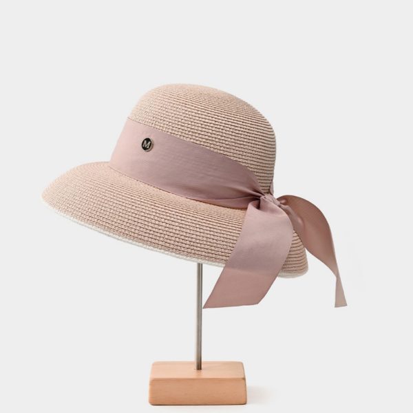 New straw hat adjustable shade beach visor straw hats wide brim straw caps summer beach sun visor cap - Image 2