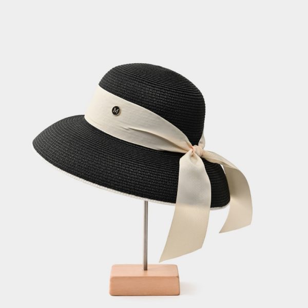 New straw hat adjustable shade beach visor straw hats wide brim straw caps summer beach sun visor cap - Image 4
