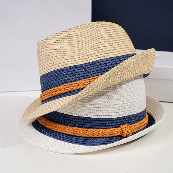 Top straw hat paper straw hats unisex panama high quality straw hat sun visor caps colorful beach cap - Image 2