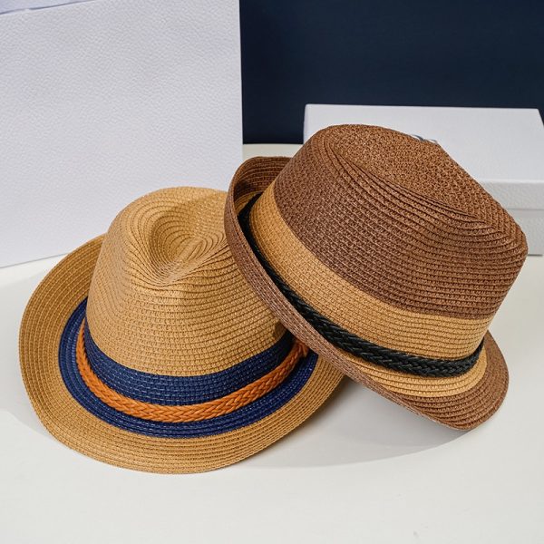 Top straw hat paper straw hats unisex panama high quality straw hat sun visor caps colorful beach cap - Image 3