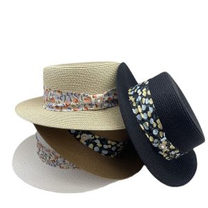 wholesale straw hat french vintage straw hat beach paper straw hats women sun visor luxury caps fashion cap