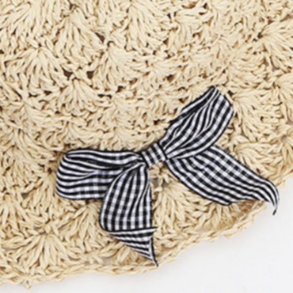 kids girls straw hat custom logo and color straw hats wholesale high quality summer cap handmade straw caps - Image 5
