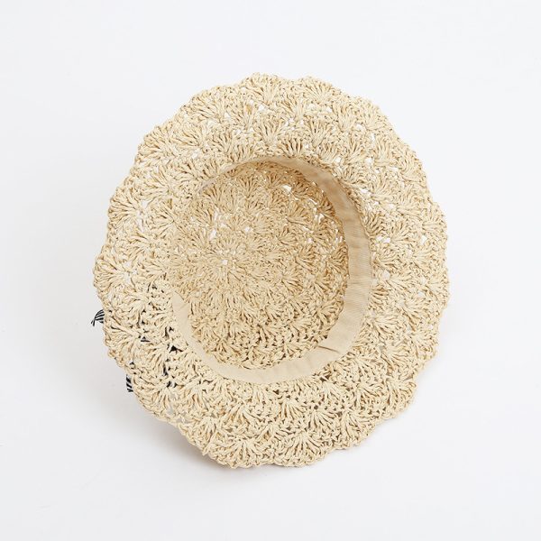 kids girls straw hat custom logo and color straw hats wholesale high quality summer cap handmade straw caps - Image 6