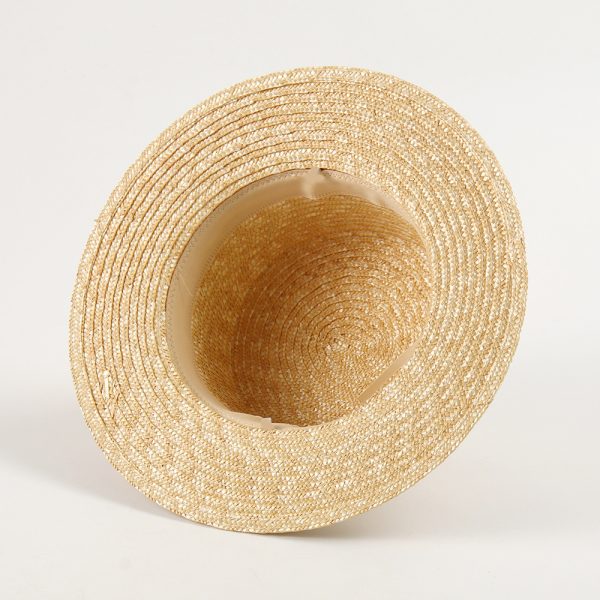 embroidery high quality summer straw hat wheat straw caps beach fashion straw cap women wholesale hat - Image 6