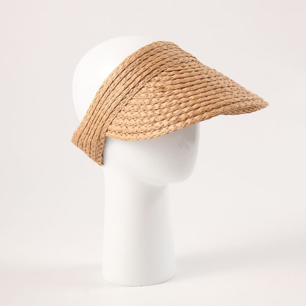 sun visor headband straw hats wholesale 2024 unisex caps school paper straw hat adjustable shade beach visor straw baseball hat