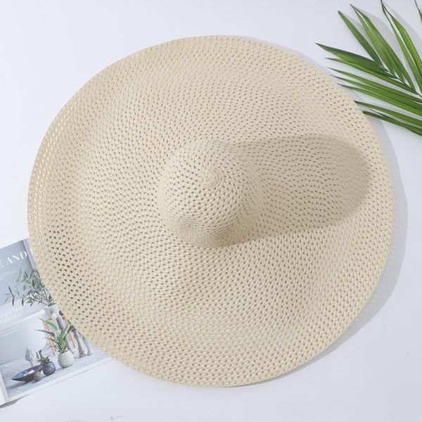 paper straw hats women high quality summer cap wide eaves paper straw hats wholesale new caps custom hats - Image 3