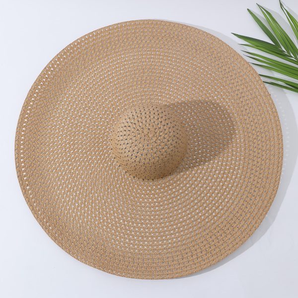 paper straw hats women high quality summer cap wide eaves paper straw hats wholesale new caps custom hats - Image 4