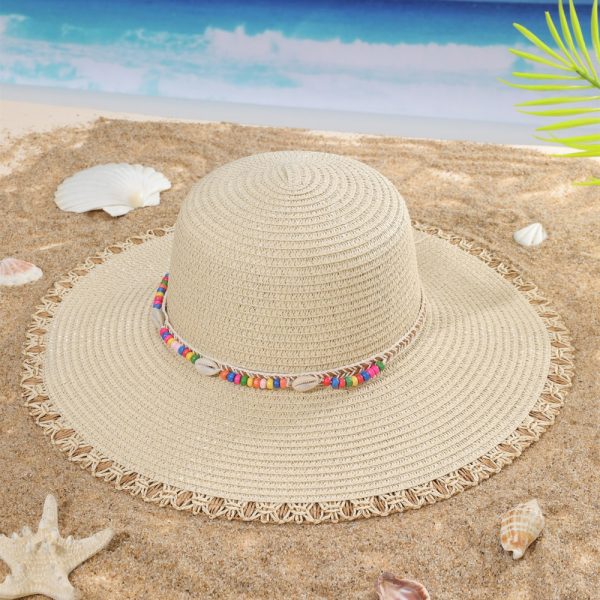 paper women wide brim straw hat custom fashion sun visor protection straw hat wholesale cheap straws hats - Image 2