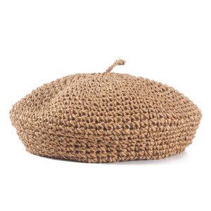 women beret straws hats wholesale school fashion girl straw hats custom high quality summer straw caps
