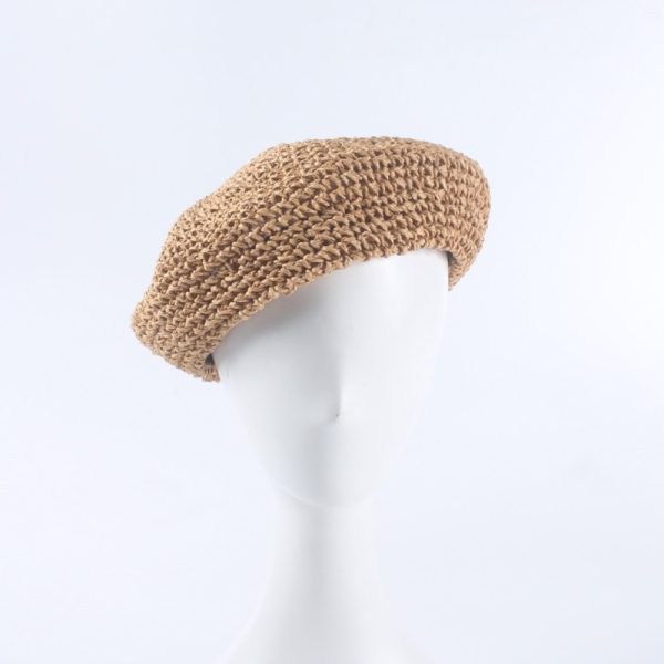 women beret straws hats wholesale school fashion girl straw hats custom high quality summer straw caps - Image 3