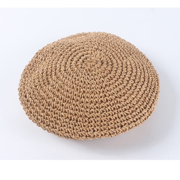 women beret straws hats wholesale school fashion girl straw hats custom high quality summer straw caps - Image 4