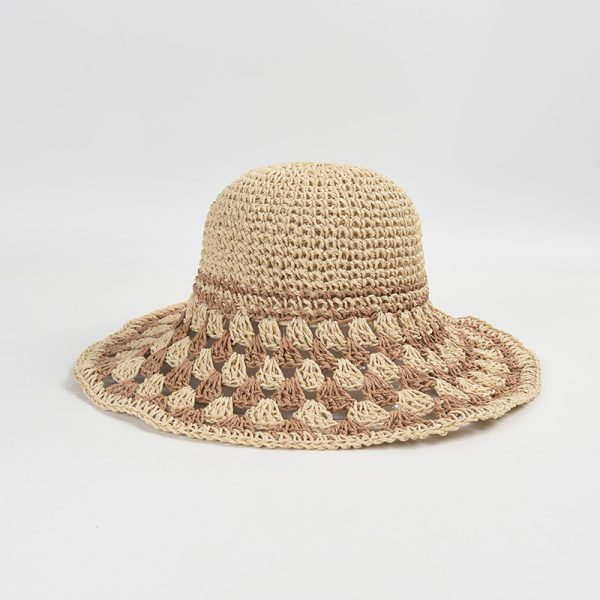 colorful crochet straws hats paper high quality summer straw hat wholesale school custom straw caps - Image 3