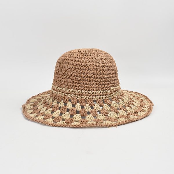 colorful crochet straws hats paper high quality summer straw hat wholesale school custom straw caps - Image 4