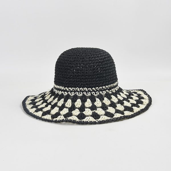 colorful crochet straws hats paper high quality summer straw hat wholesale school custom straw caps - Image 6