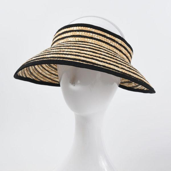 adjustable shade beach visor straw baseball hat empty roof summer paper straw hats wholesale sun visor straw cap - Image 5