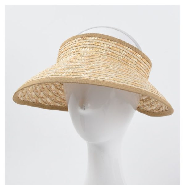 adjustable shade beach visor straw baseball hat empty roof summer paper straw hats wholesale sun visor straw cap - Image 6