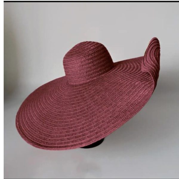 custom wide brim straw hat wholesale summer sun visor straw caps beach fashion women straw cap with string - Image 5