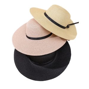 custom logo cheap summer beach paper straw hat sun visor protection straw hat fashion high quality straw cap