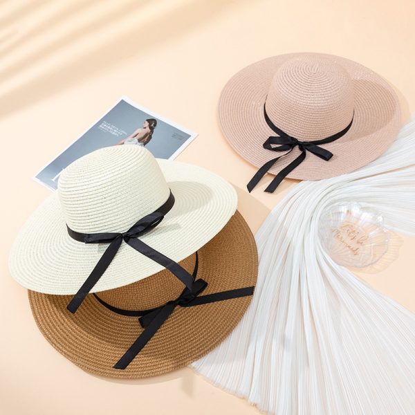 custom logo cheap summer beach paper straw hat sun visor protection straw hat fashion high quality straw cap - Image 2