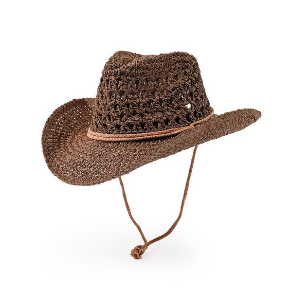 wholesale 2024 straw cowboy hats high quality summer paper straw  hats custom fashion straw hats - Image 3