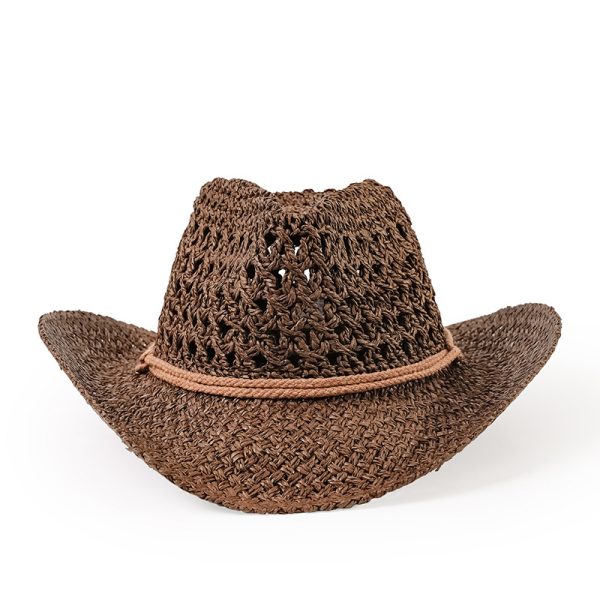 wholesale 2024 straw cowboy hats high quality summer paper straw  hats custom fashion straw hats - Image 4