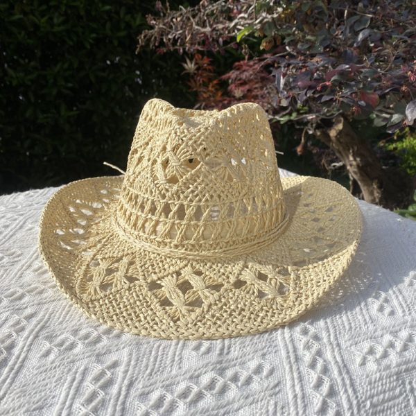 wholesale 2024 straw cowboy hats high quality summer paper straw  hats custom fashion straw hats - Image 6